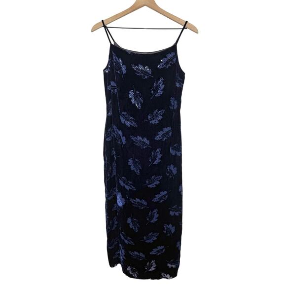 Reggio Dresses & Skirts - VTG REGGIO Women's Size 10 Silk Velvet Maxi Dress Sapphire Demure Cocktail Event